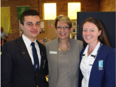 Peter and Samantha with Principal Sue Veling