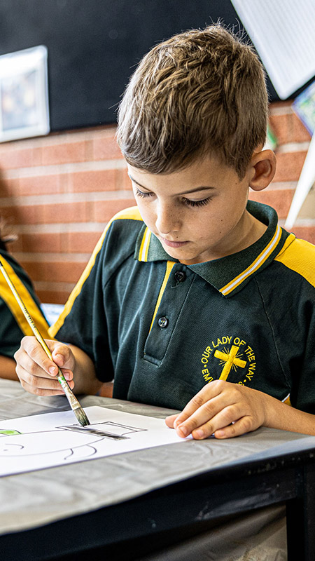 Art making at Our Lady of the Way Catholic Primary Emu Plains