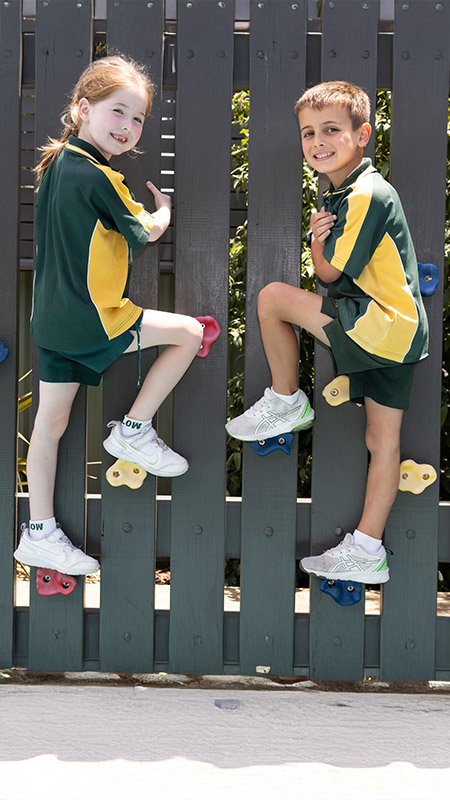 Our Lady of the Way Catholic Primary Emu Plains students playing outside