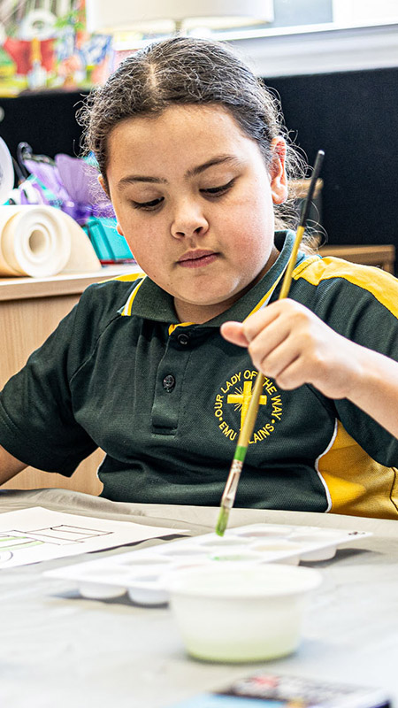 Art making at Our Lady of the Way Catholic Primary Emu Plains